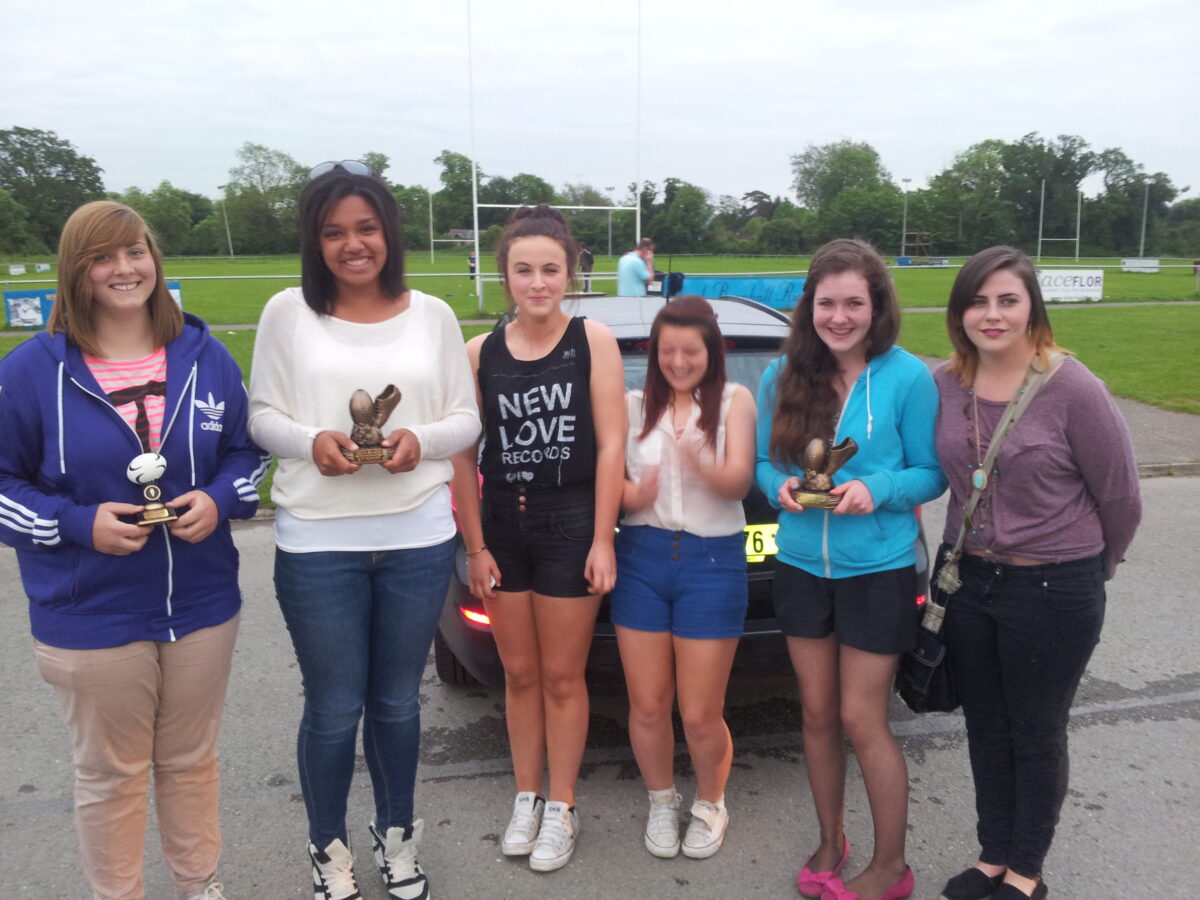 Girls youths with some of there awards from last year