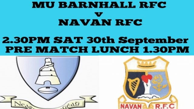 MU BARNHALL RFC v NAVAN RFC Saturday 30th September